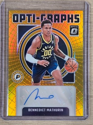2024-25 Panini Donruss Optic Bennedict Mathurin #OG-ENN Gold Auto  #07/10