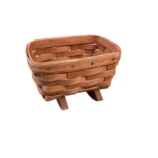 Longaberger Basket Handwoven Cradle Rocker Basket Fruit Table Decor Farmhouse 