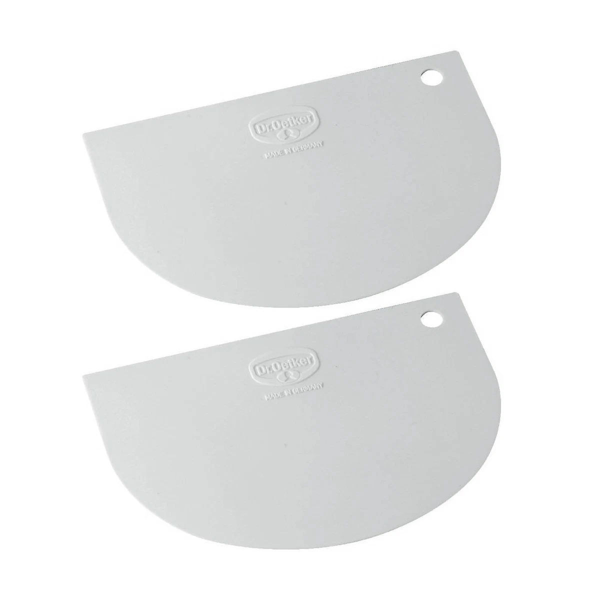 2x Dr. Oetker Teigkarte Teigschaber Classic aus flexiblem Kunststoff 12 cm weiß