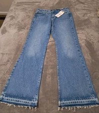 Zara Bootcut Rigid Jeans Released Hem Detail Sz. 6