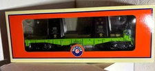 LIONEL AREA 51 ALIEN UFO RADIOACTIVE FLATCAR WITH CONTAINERS 2028320 MIB NOS UAP