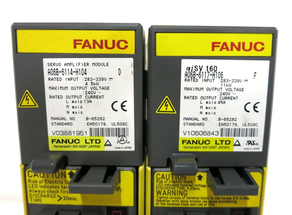 GE Fanuc A06B-6177-H106 + A06B-6114-H104 Servo Amplifier aiSV 160 Module PLC - Image 2 of 4