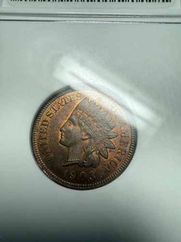 1903 1c Anacs MS 64 RB SNOW-1 RPD INDIAN CENT REPUNCHED DATE VARIETY Soapbox
