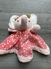 Levtex Baby Pink Elephant Plush Lovey Security Blanket Toy