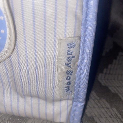 Vintage 90’s Baby Boom bottle/diaper bag Pastel Blue Lion Head Stripes cute! - Picture 4 of 20