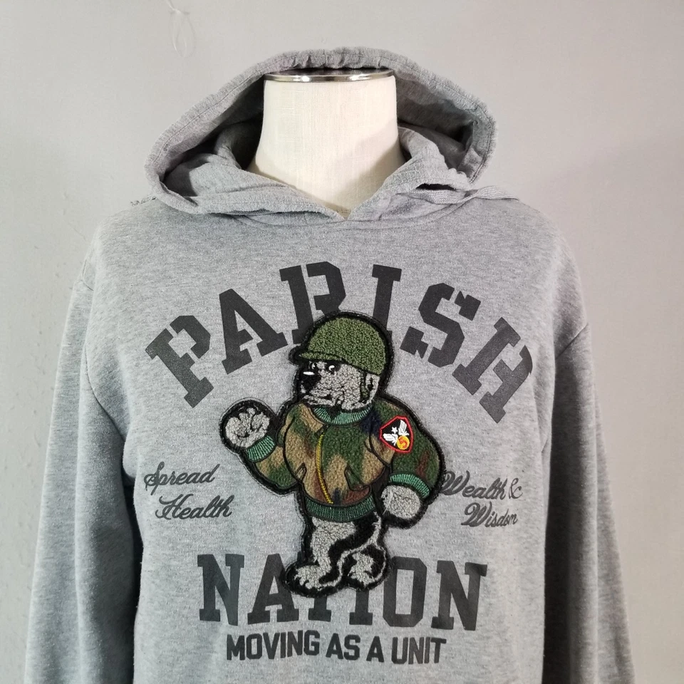 Parish Nation hoodie sweater sweatshirt mens large teddy bear Y2k Hip Hop Street - Image 2 of 4