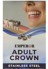 5/Pk DENTAL STAINLESS STEEL Permanent Molar Adult CROWN Kit & Refills All Sizes