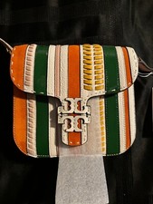 Tory Burch McGraw Pieced Stripe Crossbody Bag NWT