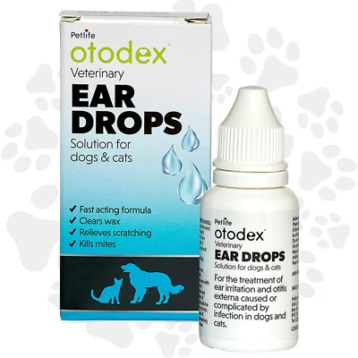 OTODEX Ear Drops 14ml for Dogs - Mite, Wax, Itch, Infection Relief Fast!
