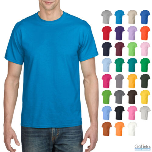 Gildan Mens DryBlend 50/50 Cotton/Polyester Plain T-Shirt Short Sleeve S-5X 8000 - Picture 1 of 31