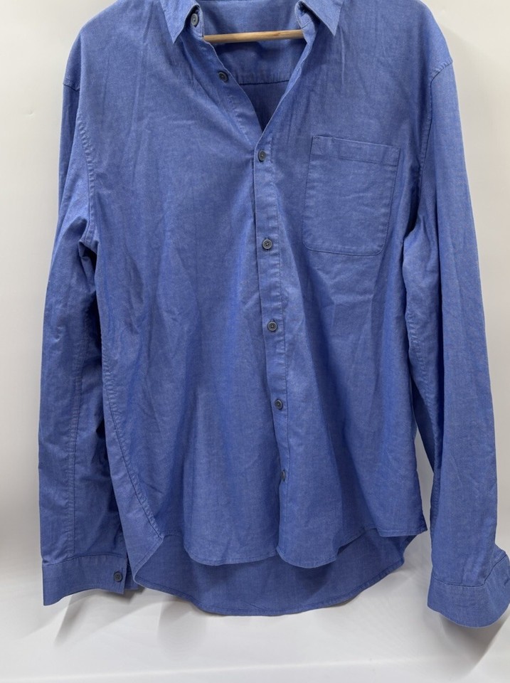 Lululemon Men's L Blue Long Sleeve Button Down Long Sleeve Shirt eBay