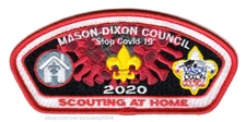 Boy Scout Mason-Dixon Council 2020 Scouting at Home Red Border CSP