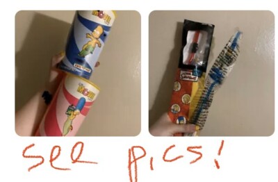 The Simpsons Movie Kwik-E-Mart 2 Squishee Cups & 2 Magnet Straws 7 Eleven