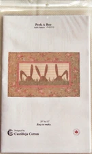 Castilleja Cotton "PEEK-A-BOO BUNNIES" Wall Quilt/Applique PATTERN #4237-3 -New!