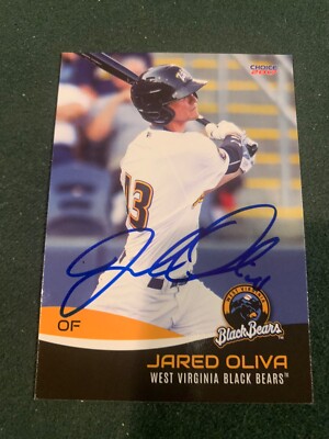Jared Oliva Signed Grandstand 2017 OnAuto Pittsburgh Pirates Prospect