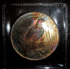 1923 Peace Silver Dollar BU - Nice Colorful Rainbow Toning