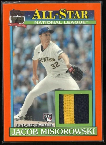 2026 Topps 1991 Topps 35th Rookie Patch Jacob Misiorowski Orange /25 RC