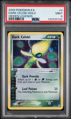 2004 POKEMON EX DARK CELEBI HOLO HIDDEN LEGENDS #4 PSA 9 MINT