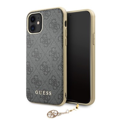 Guess Hülle für iPhone 11 Hülle grau / Hard Case 4g Charms Collection