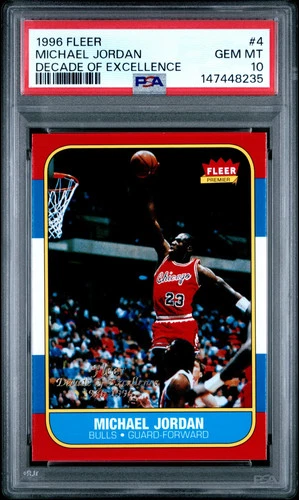 1996 Fleer Decade Of Excellence Michael Jordan #4 PSA 10 (235)