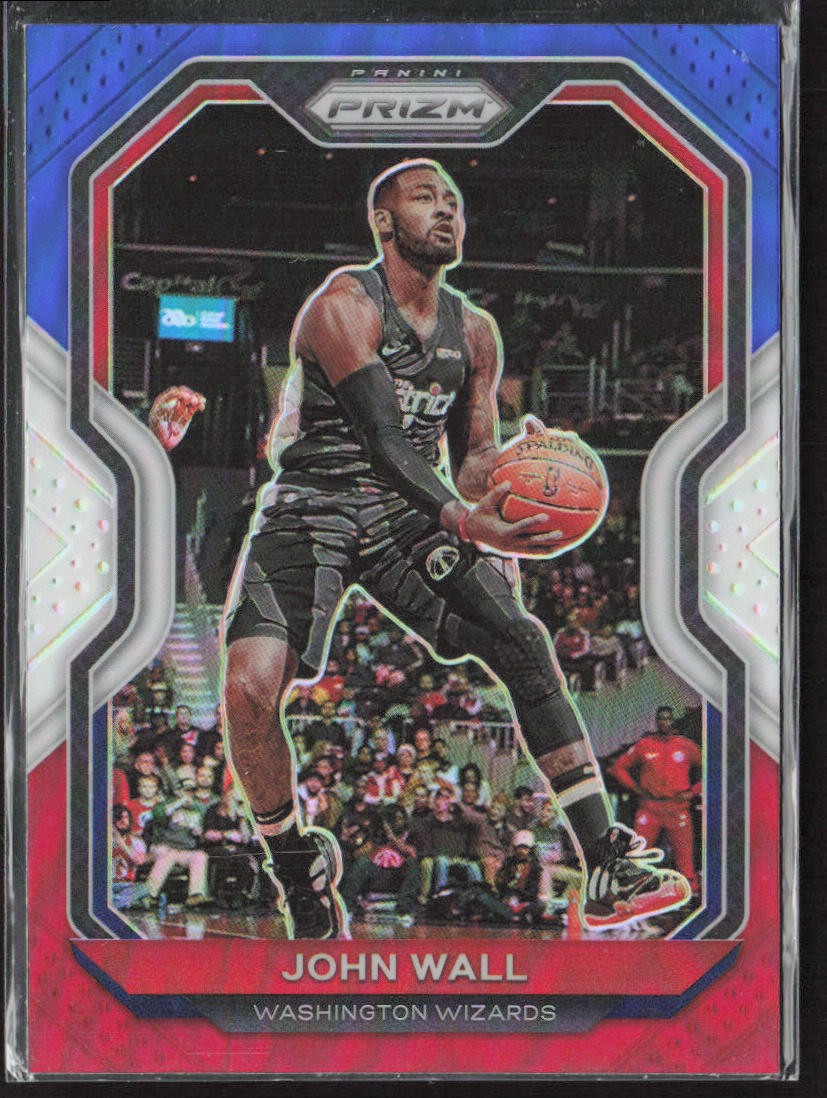 2020-21 Panini Prizm #56 John Wall Red, White and Blue Prizms