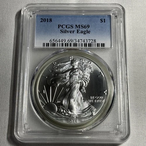 2018 SILVER EAGLE PCGS MS69