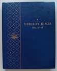 MERCURY 10c SET 1916-45 COMPLETE NO 16-D or OVERDATES IN WHITMAN BOOKSHELF ALBUM