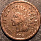 1869 Indian Head Cent, Key Date 6,420,00 minted.