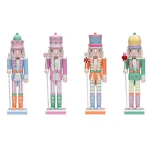 MineSign Wooden Nutcracker Ornaments Christmas Decoration Figures Puppet Home...
