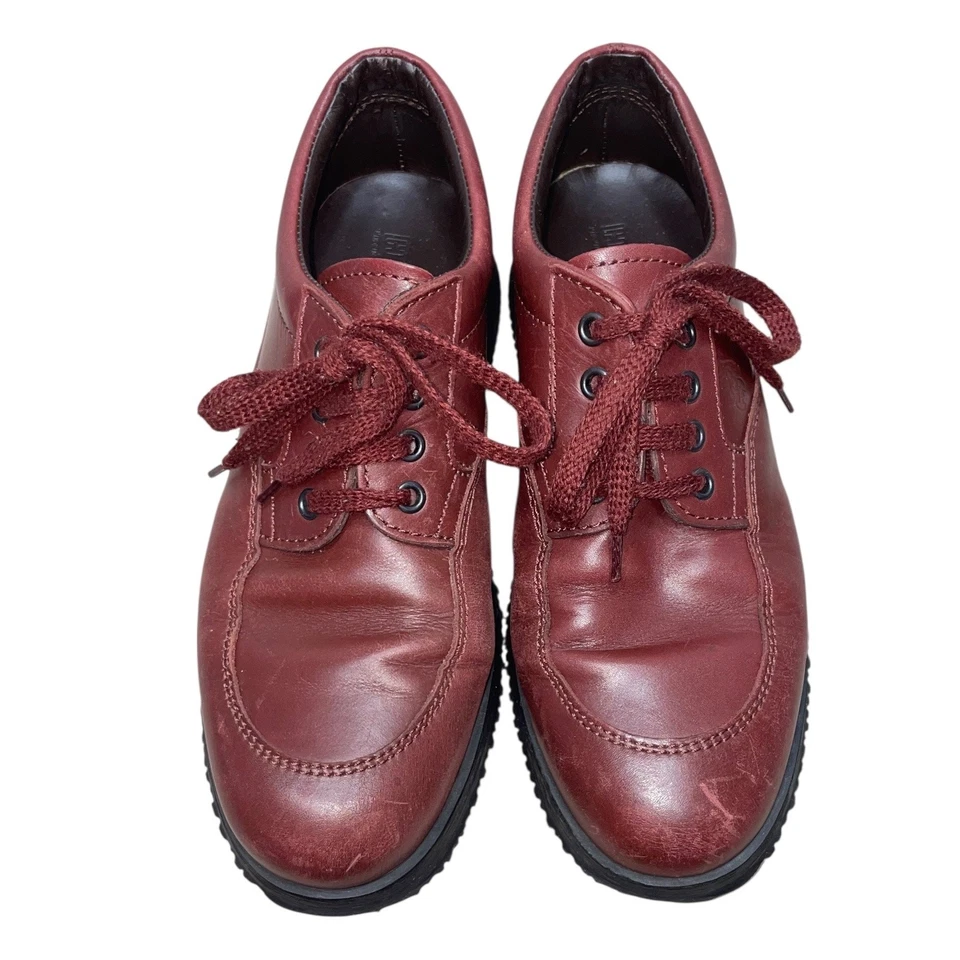 Sapato Oxford HOGAN Couro Vermelho com Cadarço Tamanho: 38,5 EUA 8,5 - Imagem 2 de 4