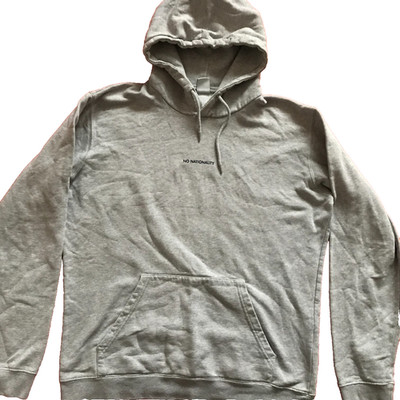 NN07 NO NATIONALITY  BURROW HOODIE SWEATSHIRT PULLOVER GRAY MEDIUM
