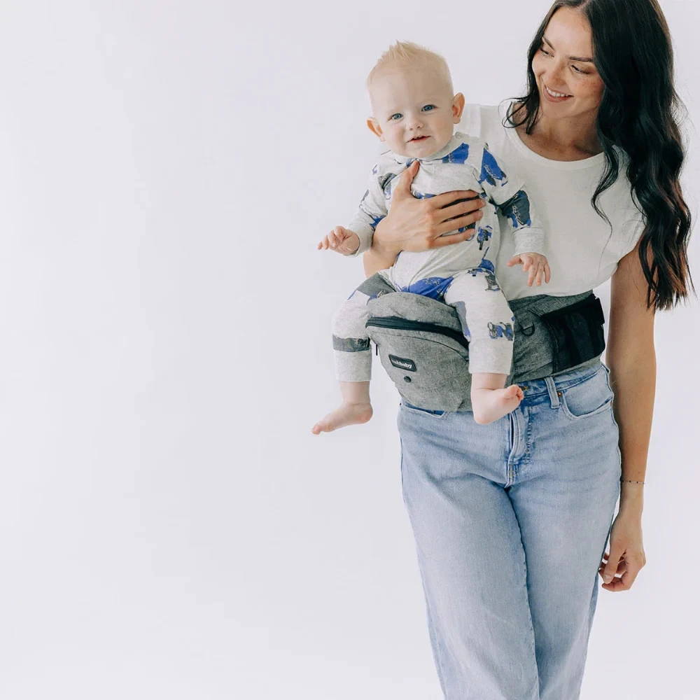 Tushbaby Hip Carrier Seat Baby Heather Storage Pocket & Locking Buckle