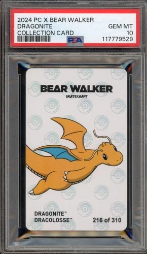 Pokemon X Bear Walker Dragonite Coll. Card Serialized 216 of 310 PSA 10 Gem Mint