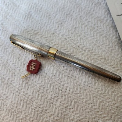 Parker Sonnet Mistral Ballpoint Pen Sterling Silver & Gold M + Refills