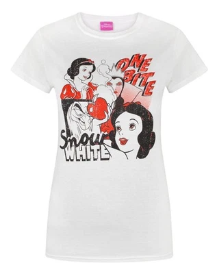 Disney Snow White & The Seven Dwarfs Blanc Princess T-shirt à manches courtes Fe - Photo 1/4