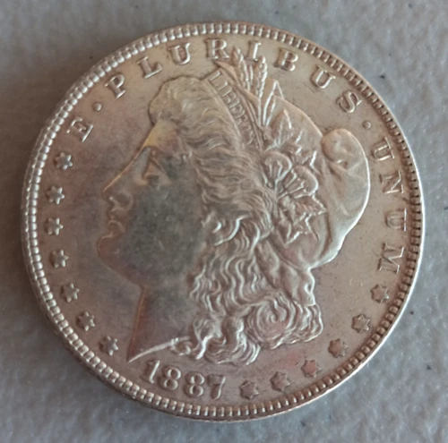 Morgan Silver Dollar Coin 1887 Mintmark: none