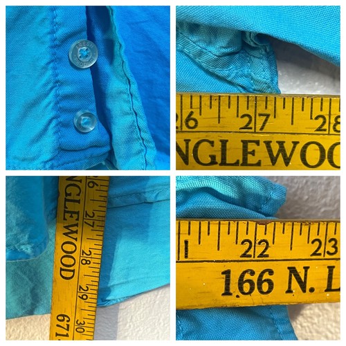 NWT Fresh Produce Men'S XXL Blue 100% Cotton Button-Up Shirt With Chest Pocket - Picture 12 of 18
