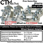 4x 1" Thick 5x110 to 5x4.5 (5x115) Wheel Spacer Adapter Fit Chevy Pontiac Saturn