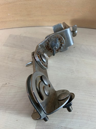 SLINGERLAND Rack Tom Hoop Clamp Arm Holder Mount Bracket Part Nickel 40s 50s Vtg - Picture 7 of 7