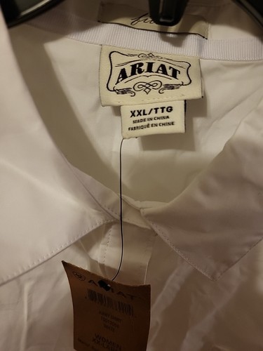 Ariat Kirby Shirt. Women's XXL. Fitted. White. - Picture 3 of 7