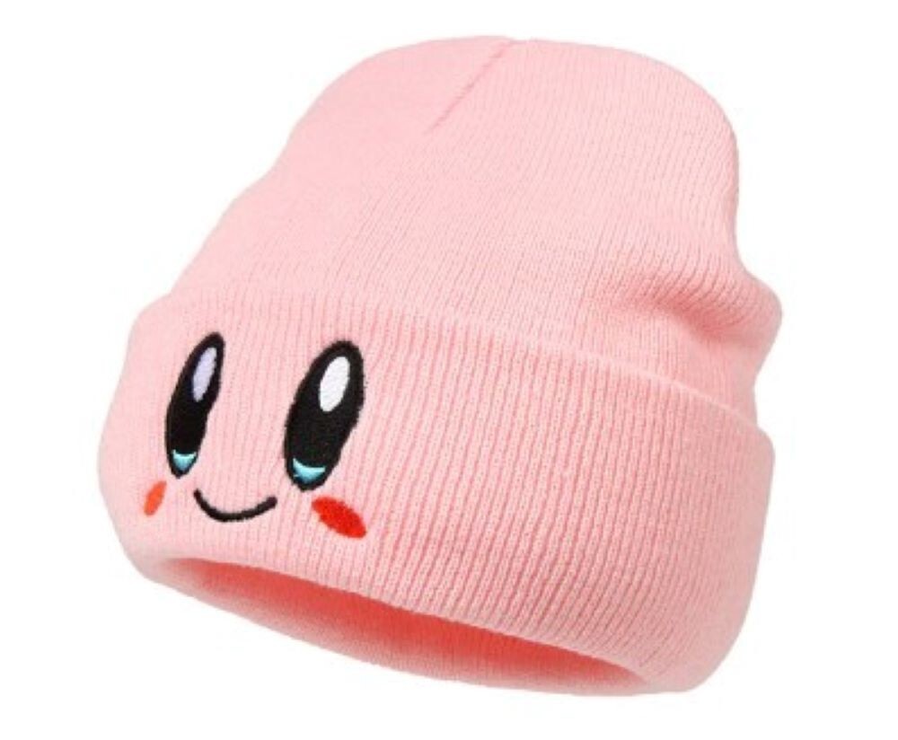Kirby Cartoon Character Adult Size Pink Beanie Hat | eBay