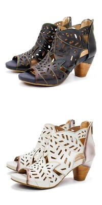 L'Artiste by Spring Step Women's Icon Leather Cut-out Heeled Sandal
