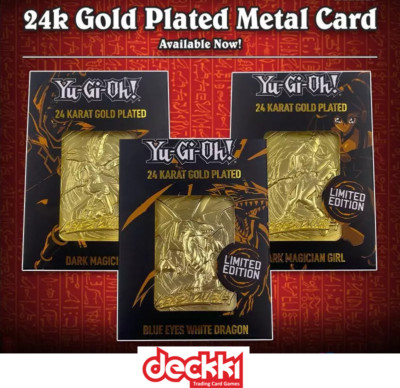 YuGiOh! 24K Gold Plated Cards | BEWD, Dark Magician & DMG