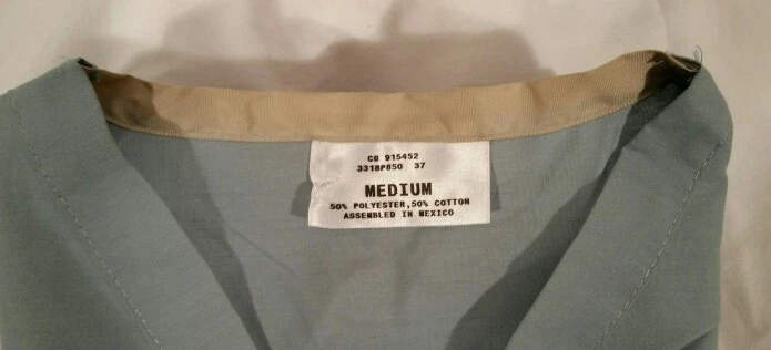 5 ДВУСТОРОННИХ однородных СКРАБ-топов СЕРЫЕ с ЖЕЛТОВАТО-КОРИЧНЕВЫМ размером M - Изображение 3 из 3