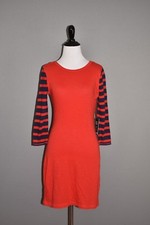 EXPRESS NEW $70 Red Striped Scoop Back Shirt Dress Small