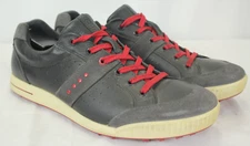 ECCO MEN'S GRAY LEATHER SPIKELESS GOLF SHOES SIZE 11.5 US VGC!