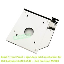 2nd HDD SSD Hard Drive Caddy for Dell Latitude E6440 E6540 M2800 ejector  Bezel