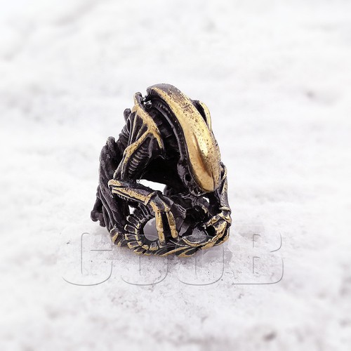UNIQUE Bronze Bead Beads Charm Pendant ALIEN for Knife Lanyard Paracord Bracelet - Picture 4 of 11
