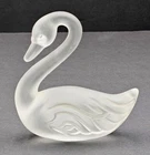 Fenton Swan Frosted Clear Glass