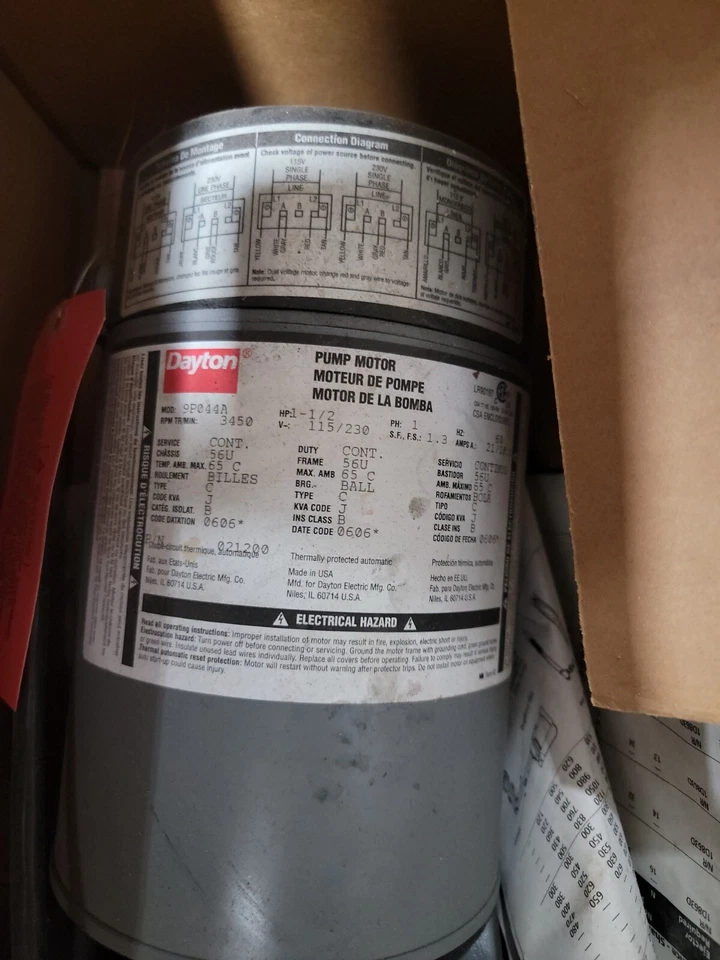 Dayton 1D878 1D878E Shallow Well Jet Pump 1.5hp 1 Phase 115/230 - Image 3 of 4